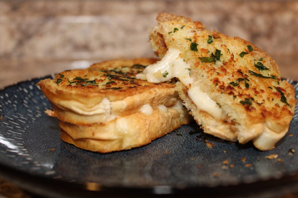 Garlic Bread Grilled Cheese Sandwich Recipe