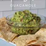 Guacamole in a bowl with Tortilla Chips