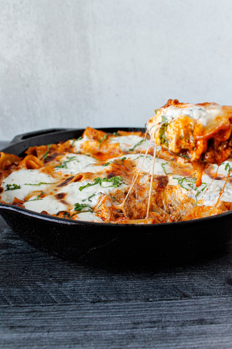 30 Minute Skillet Lasagna The Daily Speshyl