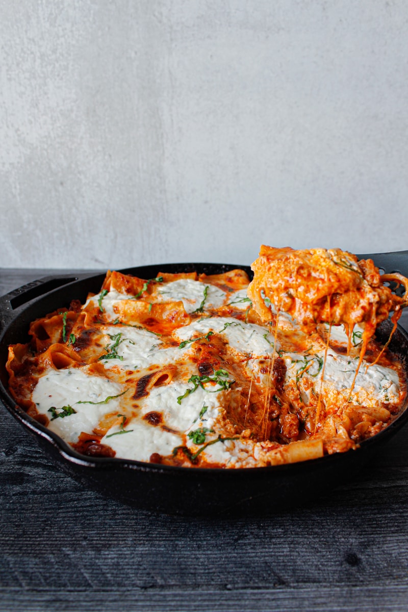 30 Minute Skillet Lasagna The Daily Speshyl