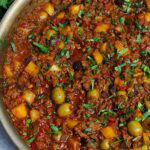 Puerto Rican Picadillo in a large skillet.