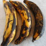 Three ripe plantains.