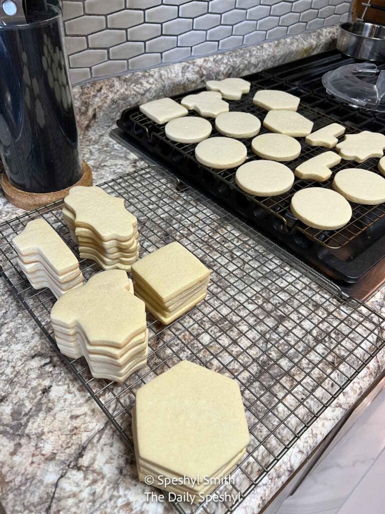 Plain sugar cookie cut outs.