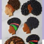 Custom decorated Black Girl Magic sugar cookies.