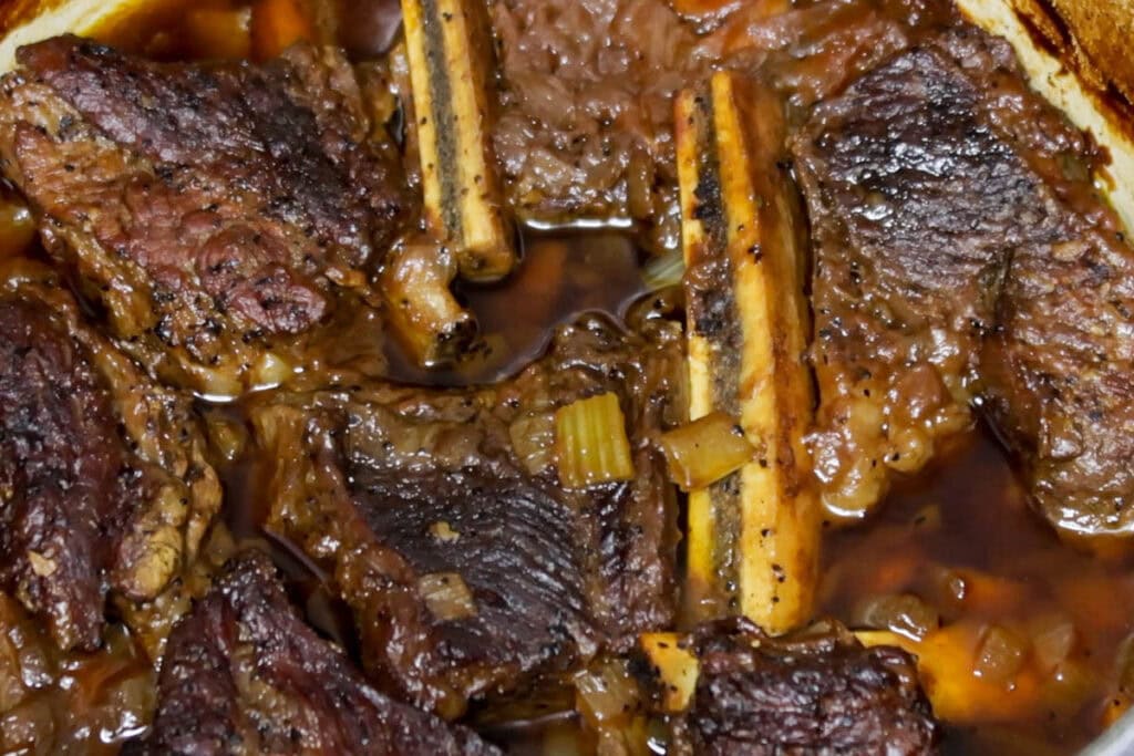 Oven braised short ribs.