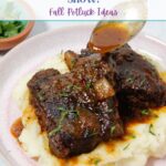 Oven Braised Short Ribs over mashed potatoes.